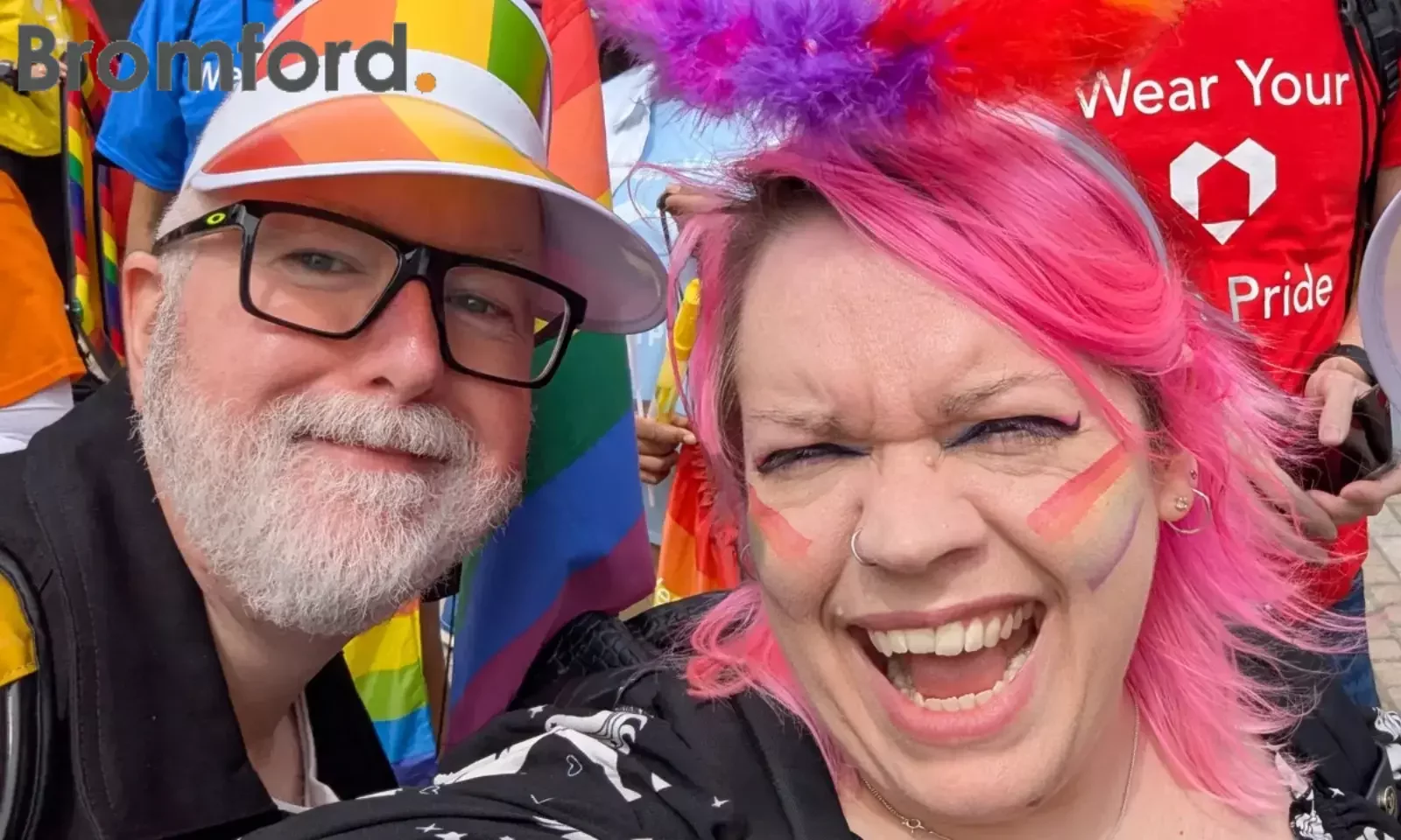 Bromford collegues celebrating Pride